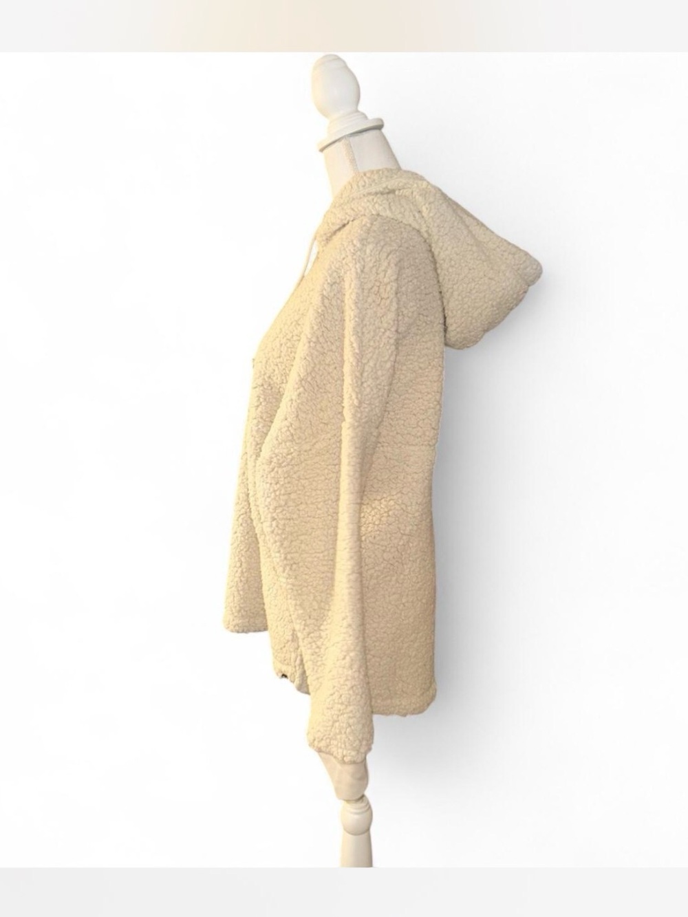 Victoria's Secret Cream Sherpa Half-Zip Hoodie - Picture 4 of 9